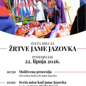 Sveta misa za žrtve jame Jazovka
